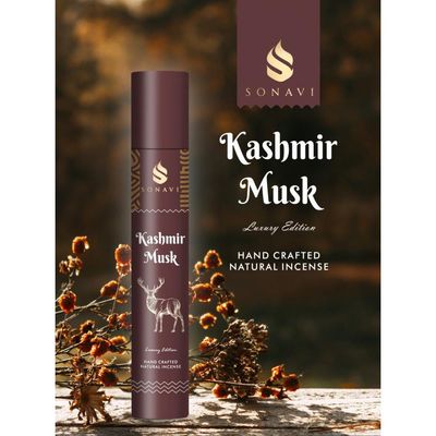 SONAVI Luxury Edition Incense Sticks - Kashmir Musk (50 Grams), SKU SA-KM50, UPC 700317380641