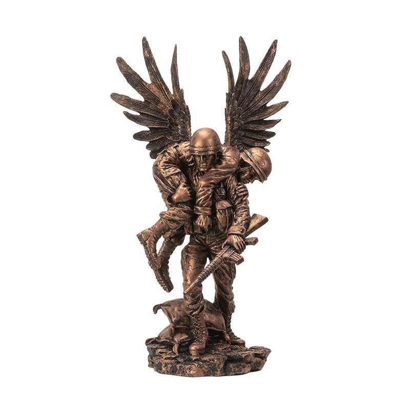 13.13&quot; Wounded Warrior Angel Statue, SKU PG-12193, UPC 700317396994