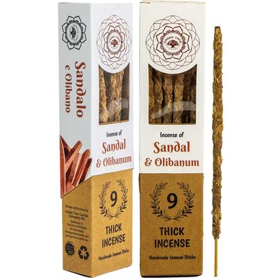Green Tree Botanical Incense - Sandal (9 Thick Sticks), SKU KH-73126, UPC 700317392309