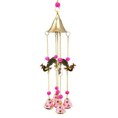 14&quot; Peacock Brass Wind Chime, SKU 7545, UPC 700317304401