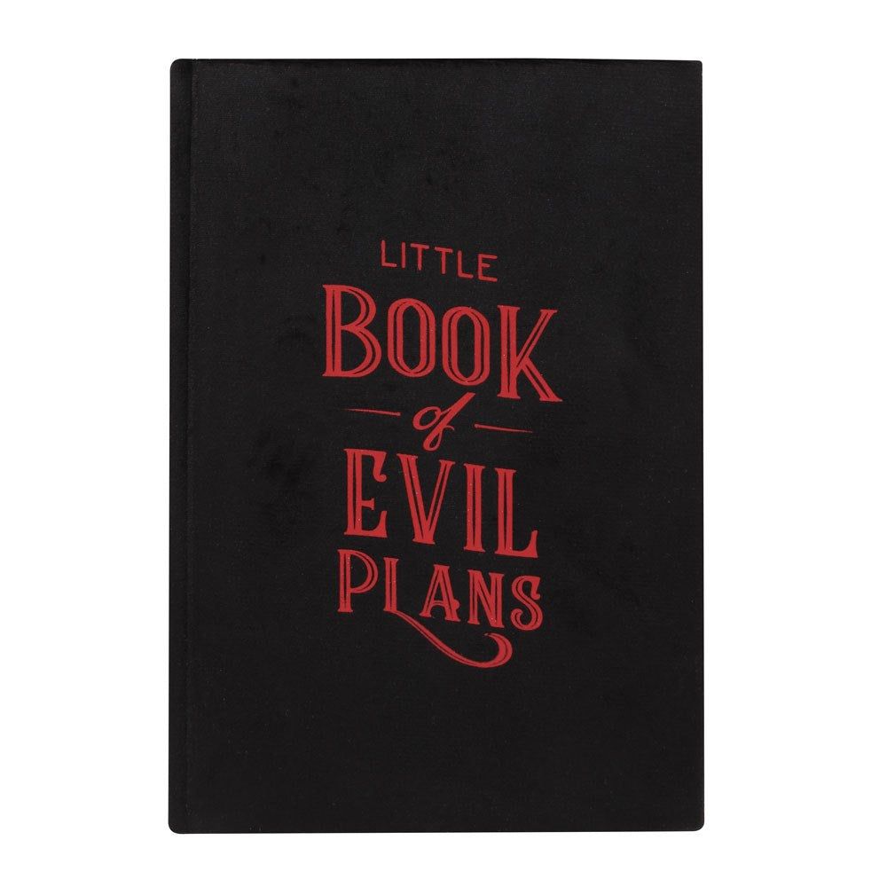 6&quot; x 8&quot; Velvet Journal - Little Book of Evil Plans, SKU PG-16023, UPC 700317395539