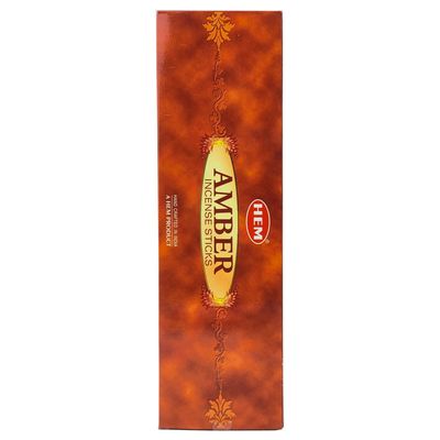 16&quot; Amber Jumbo Hem Incense Sticks (6 Pack Case - 10 Sticks Each Pack), SKU C01-03-hem jumbo-AMJ, U…