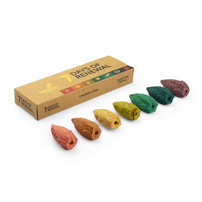 Ispalla - 7 Days of Renewal Incense Cones (7 Pack), SKU C07-02-IPS-Cone-7day-1, UPC 700317356714