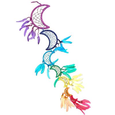 36&quot; Dream Catcher - Crescent Moon Chakra, SKU S08-53-DC106, UPC 700317383659