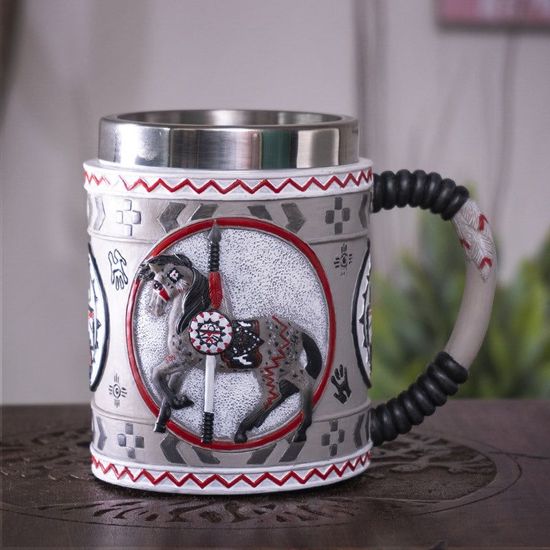 6&quot; Stainless Steel Rim Mug - Grey Ghost Tankard, SKU PG-15336, UPC 700317310570