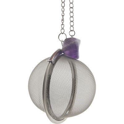 2&quot; Stainless Steel Tea Infuser Ball - Amethyst, SKU KH-06004, UPC 700317353065