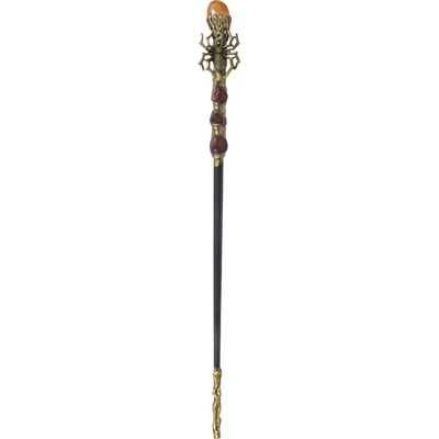 12.5&quot; Magick Wand - Carnelian with Gold Spider, SKU KH-69006, UPC 700317355137