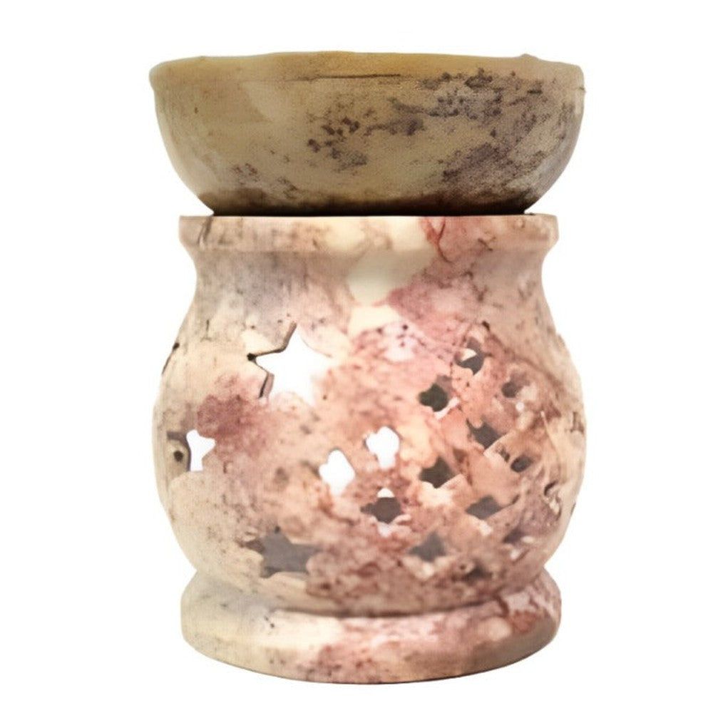 3&quot; Carved Soapstone Oil Aroma Lamp, SKU STSA, UPC 700317305965