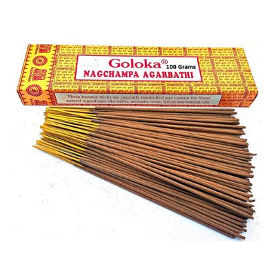 Nag Champa Goloka Incense Sticks 100 gram, SKU C04-01-GOK100, UPC 700317379706
