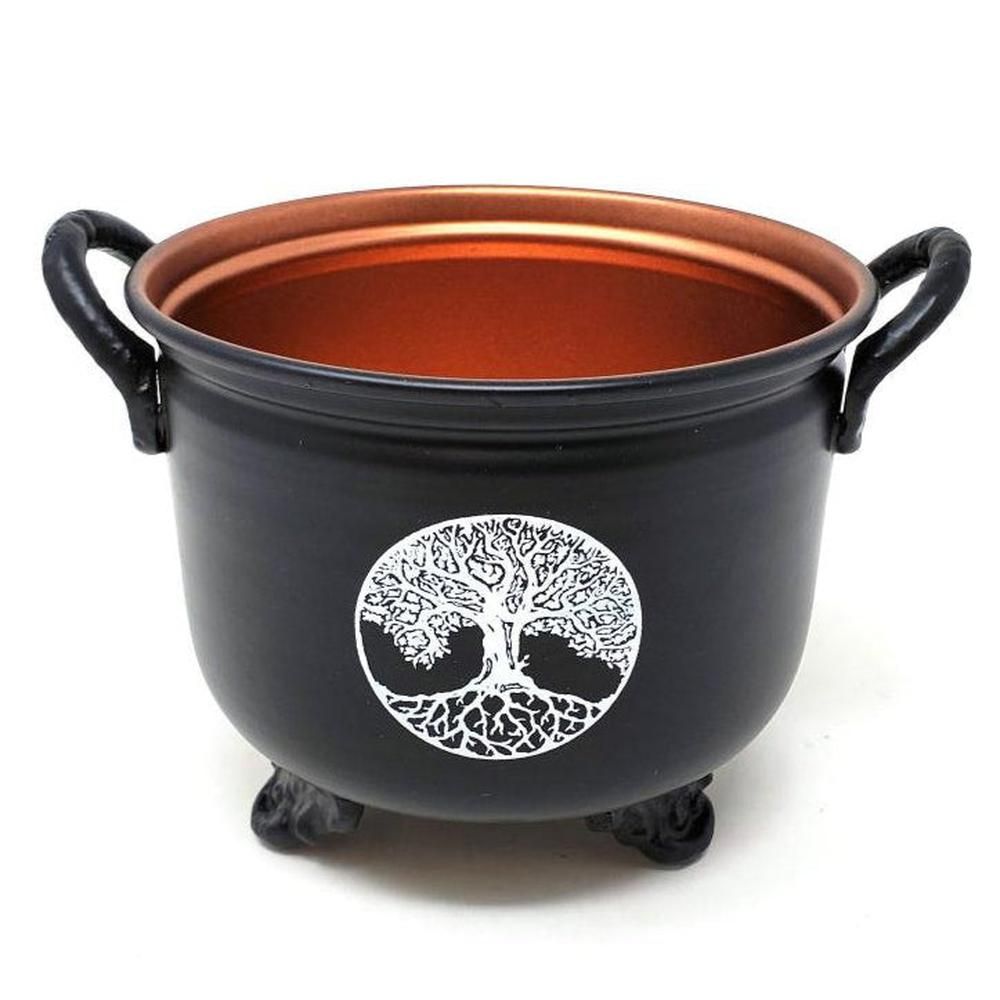 4&quot; Tree of Life Metal Cauldron, SKU U7, UPC 700317304173