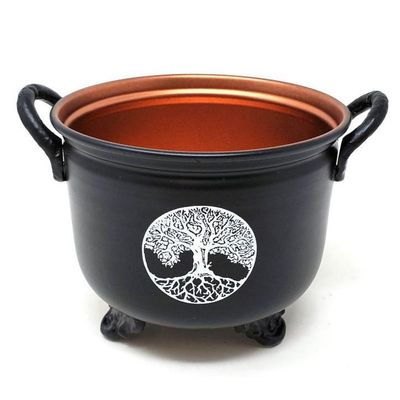 4&quot; Tree of Life Metal Cauldron, SKU U7, UPC 700317304173