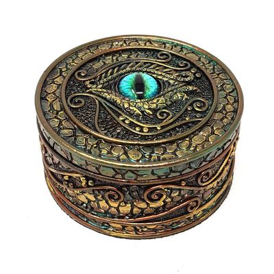 4&quot; Dragon&#39;s Eye Box Poly Resin Box, SKU J06-CCRB-01, UPC 700317313748