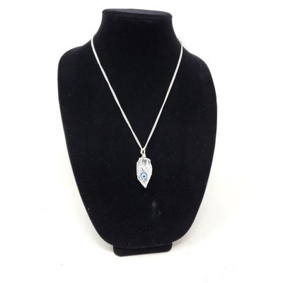 Evil Eye with Crystal Quartz Gemstone Pendant, SKU QQ170-P180, UPC 700317384106