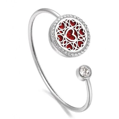 Aromatherapy Diffuser Bracelet - Heart, SKU ARB-03, UPC 700317301400