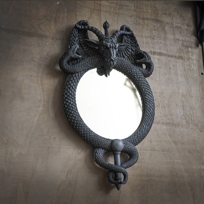 18.25&quot; Baphomet Wall Mirror, SKU PG-15376, UPC 700317301004