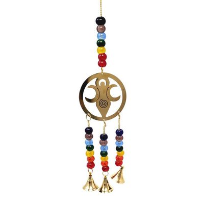 14&quot; Goddess of Earth Brass Wind Chime, SKU 7553, UPC 700317303428