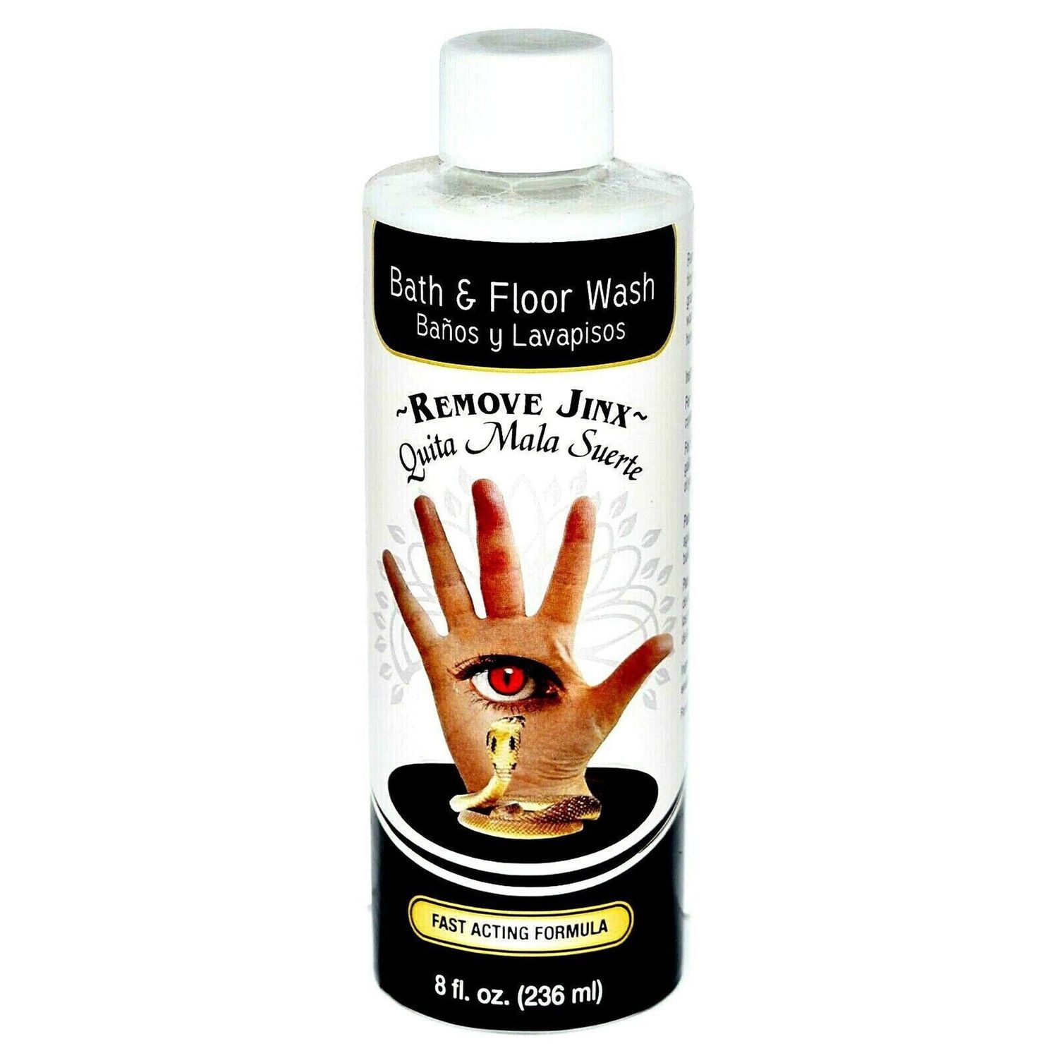 8 oz Aura Bath &amp; Floor Wash - Remove Jinx (Quita Mala Suerte), SKU RM-488436, UPC 700317365600