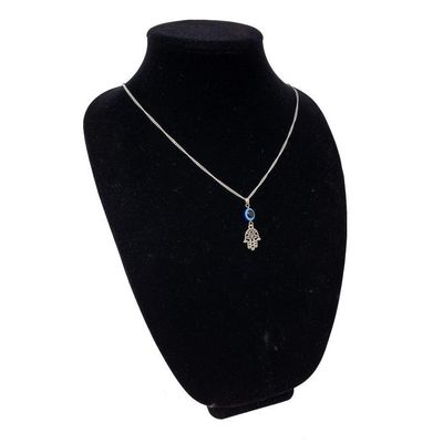 Hamsa Hand Evil Eye Necklace, SKU QQ230-Neck-HH, UPC 700317384762