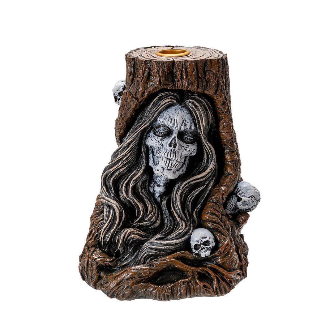 6.1&quot; Day of the Dead Tree Backflow Incense Burner, SKU PG-16230, UPC 700317416388