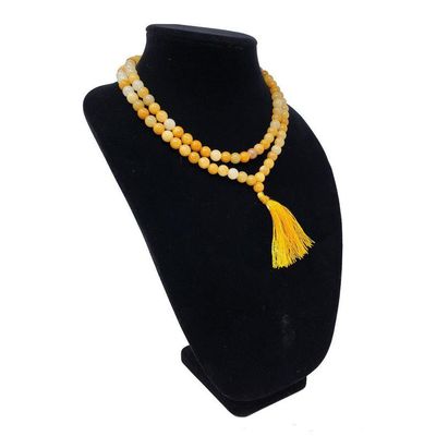 Mala Necklace or Prayer Beads - Yellow Aventurine (108 Beads), SKU QQ00-GJM-31, UPC 700317371311