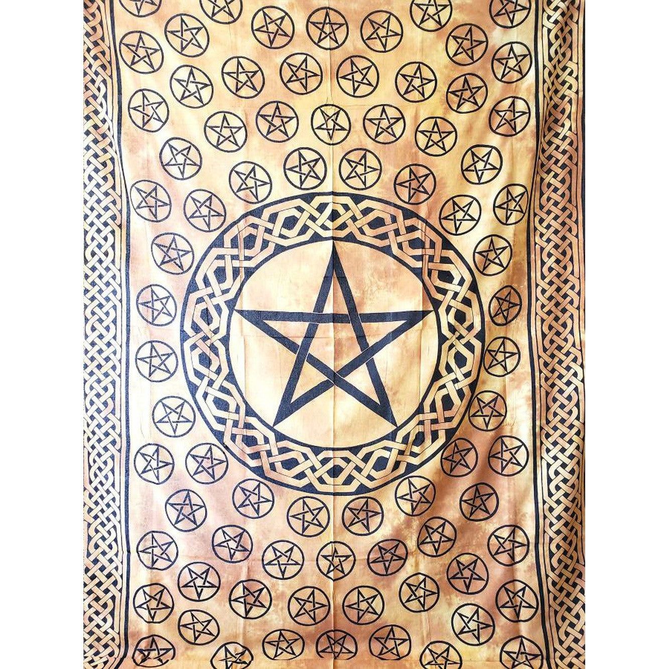 72&quot; x 108&quot; Pentagram Brown Black Tapestry, SKU CPS-PB, UPC 700317308966