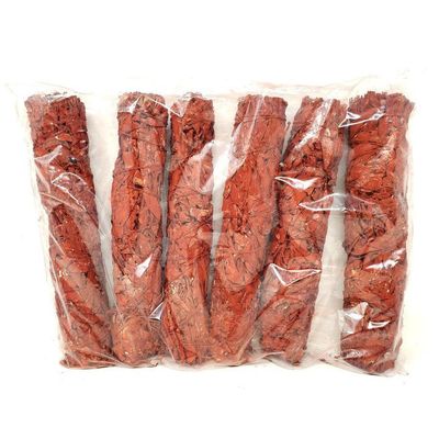 8-9&quot; Dragon&#39;s Blood Sage Smudge Stick, SKU P05-WS1-DB-1, UPC 700317378358