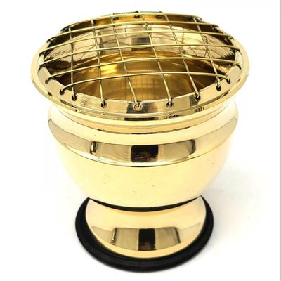 4&quot; Brass Screen Charcoal Burner, SKU I01-013-BBIL, UPC 700317371588