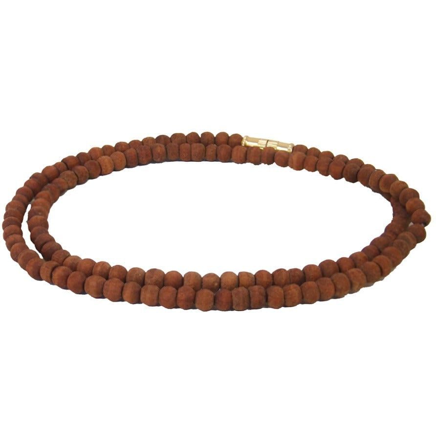4 mm Sandalwood Prayer Mala/Necklace, SKU QQ145-77-4, UPC