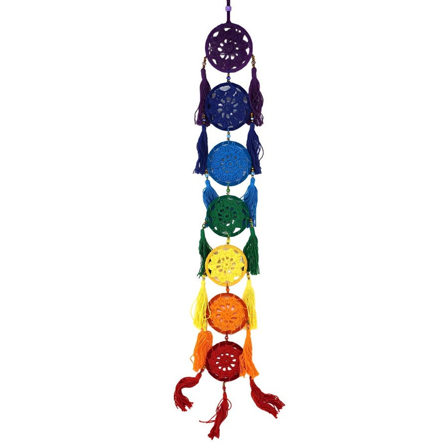 26&quot; Dream Catcher - Chakra Crochet, SKU K02-13-DC83, UPC 700317383642