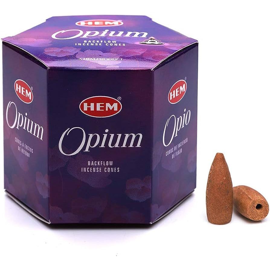 Opium HEM Backflow Incense Cones (40 Pack), SKU HBFC-OP, UPC 700317305699