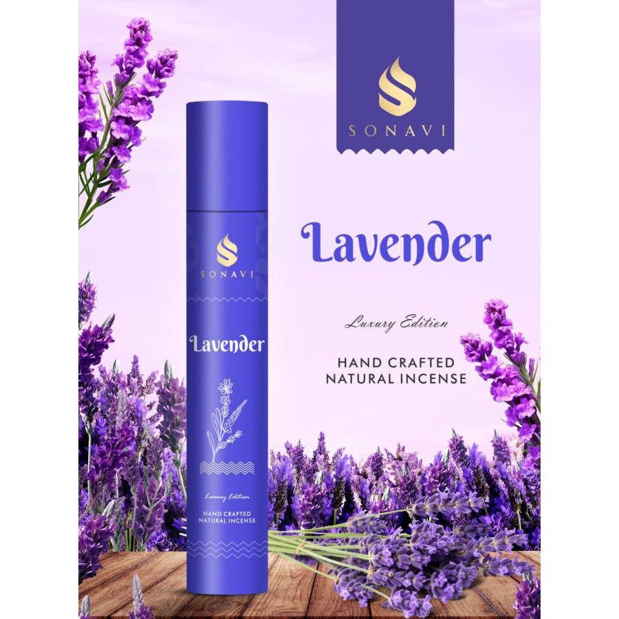 SONAVI Luxury Edition Incense Sticks - Lavender (50 Grams), SKU SA-LV50, UPC 700317380658