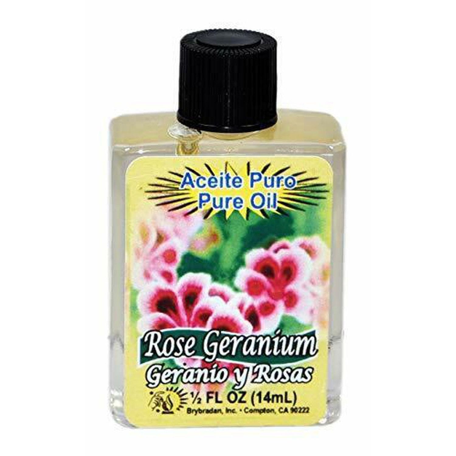 1/2 oz Brybradan Spiritual Oil - Pure Rose Geranium, SKU RM-40650005, UPC 700317361596