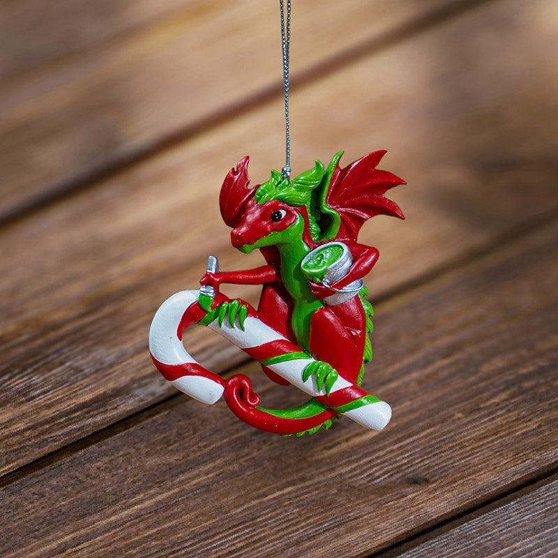 4&quot; Candy Cane Dragon Ornament by Ruth Thompson, SKU PG-15551, UPC 700317314905
