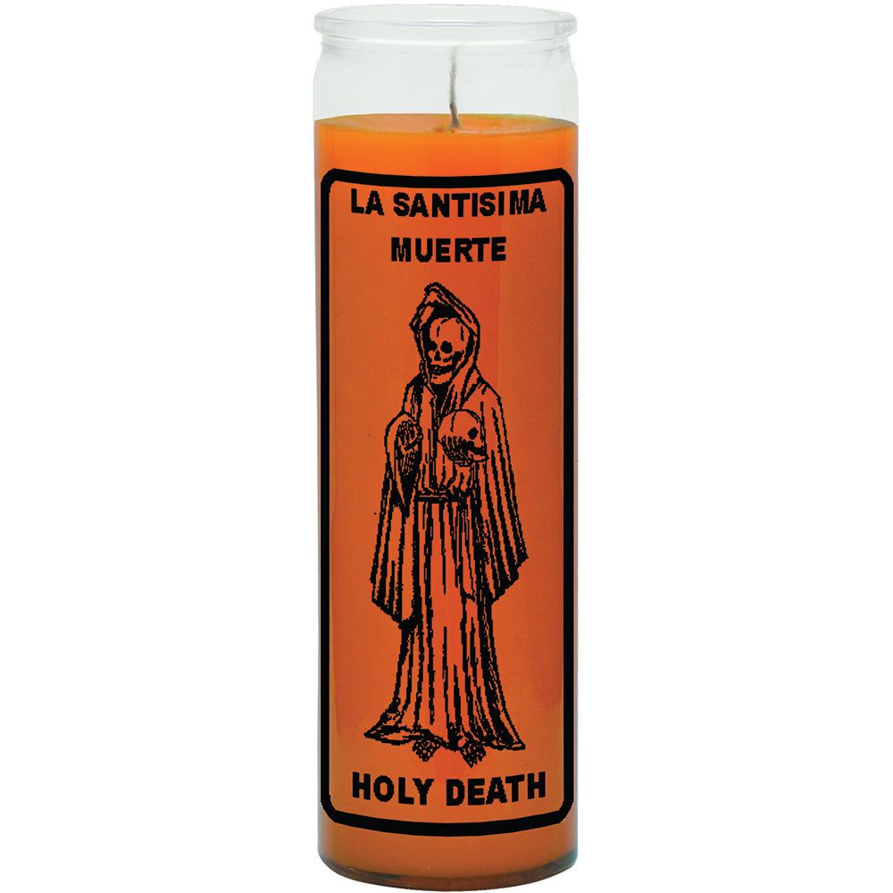 7 Day Glass Candle Holy Death - Orange, SKU WP-575-357-10, UPC 700317392446