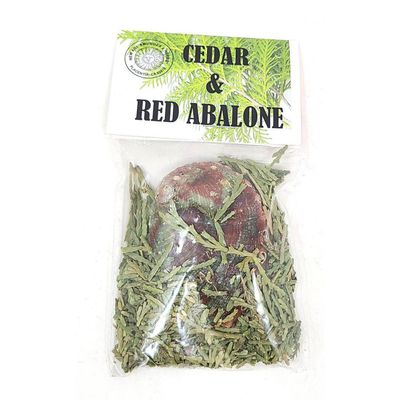 Cedar Loose with Red Abalone Shell, SKU N02-17-LCAB, UPC 700317378105