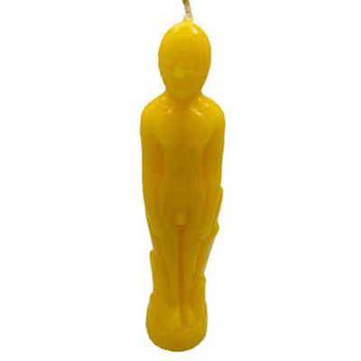 8&quot; Male Candle - Yellow, SKU RM-11619, UPC 700317363750