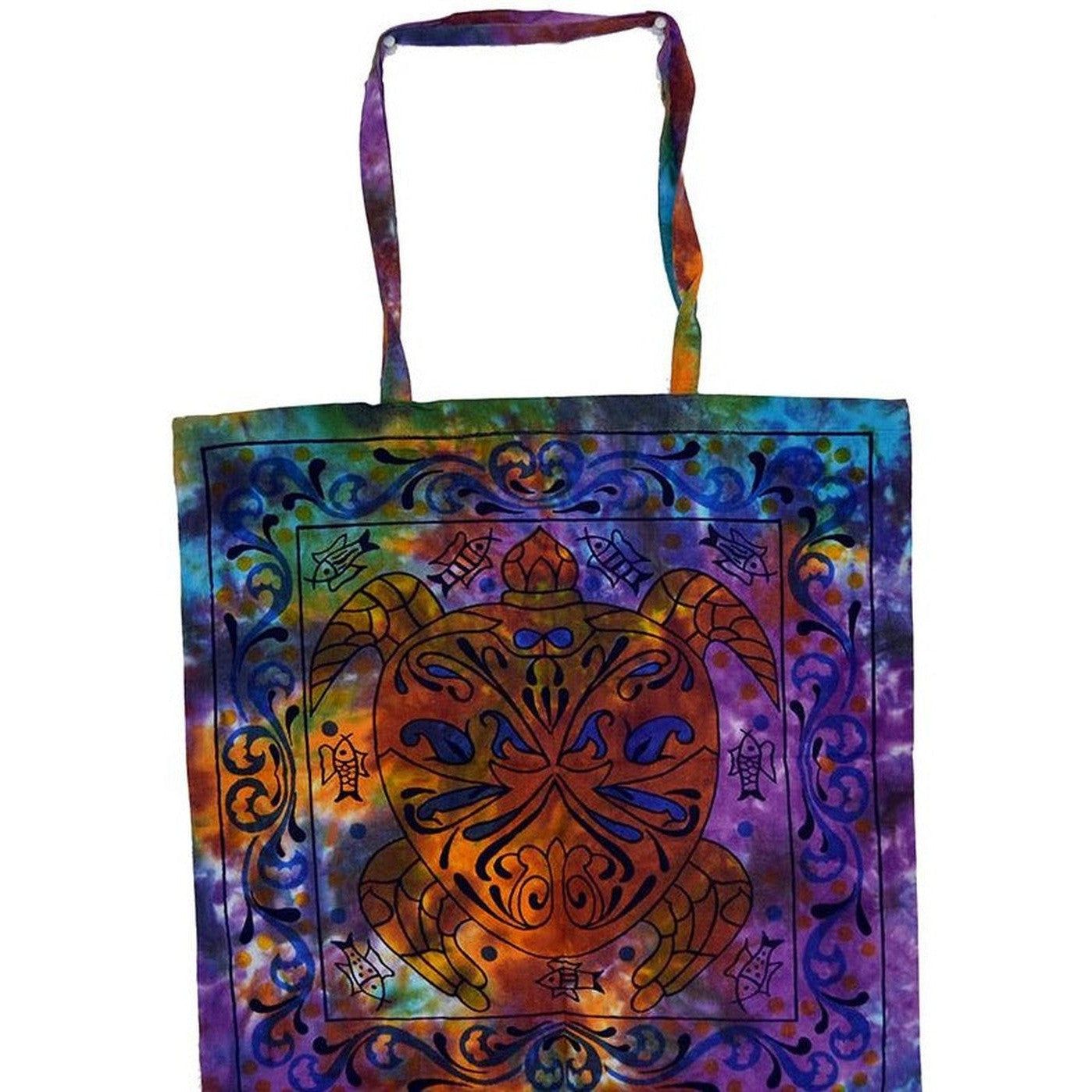 18&quot; x 18&quot; Sea Turtle Tie Dye Tote Bag, SKU Z024-SC74-Turtle, UPC 700317380375