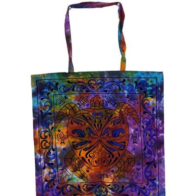18&quot; x 18&quot; Sea Turtle Tie Dye Tote Bag, SKU Z024-SC74-Turtle, UPC 700317380375