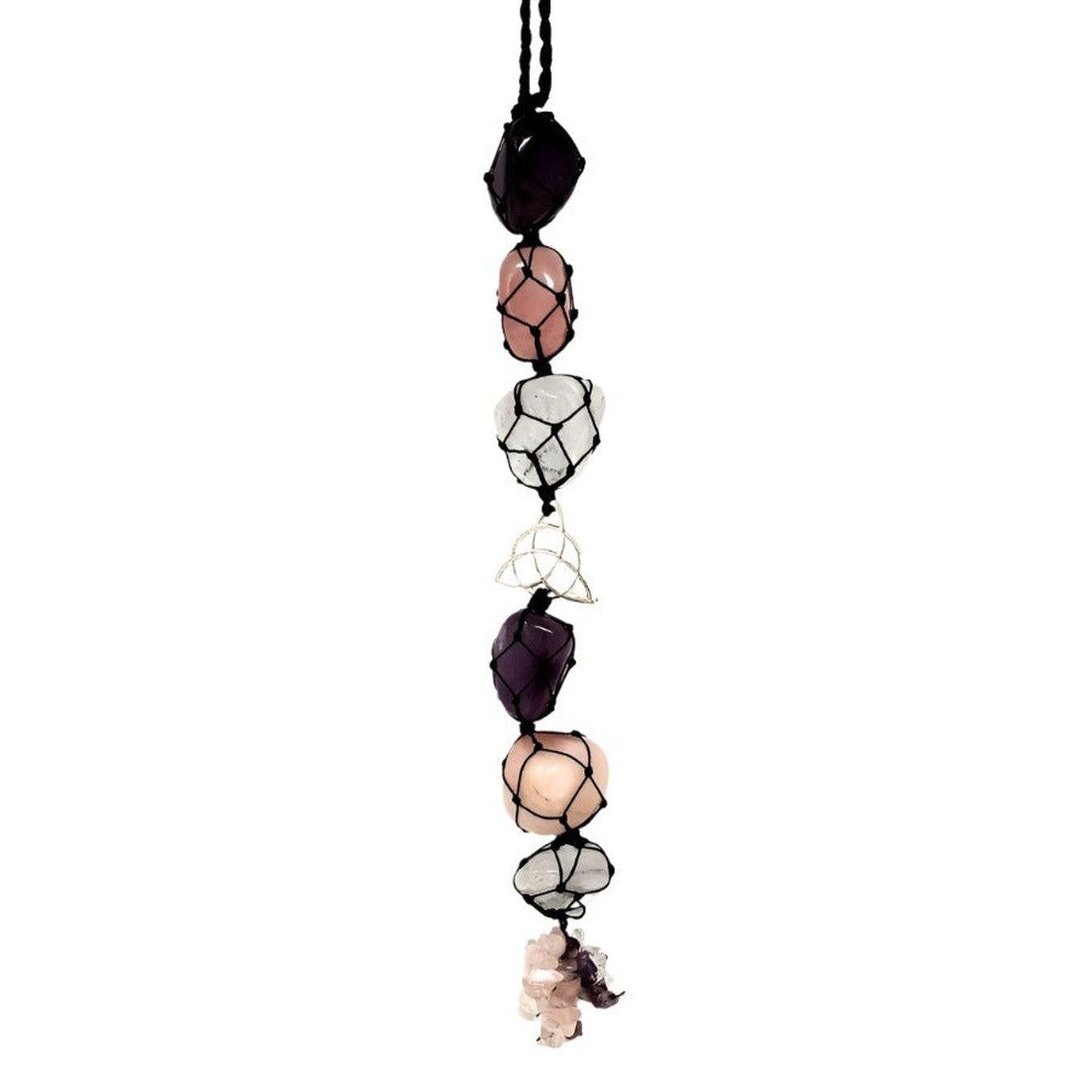 12&quot; Triquetra Gemstone Hanging Decor, SKU L03-60-WH6, UPC 700317385769