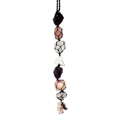 12&quot; Triquetra Gemstone Hanging Decor, SKU L03-60-WH6, UPC 700317385769
