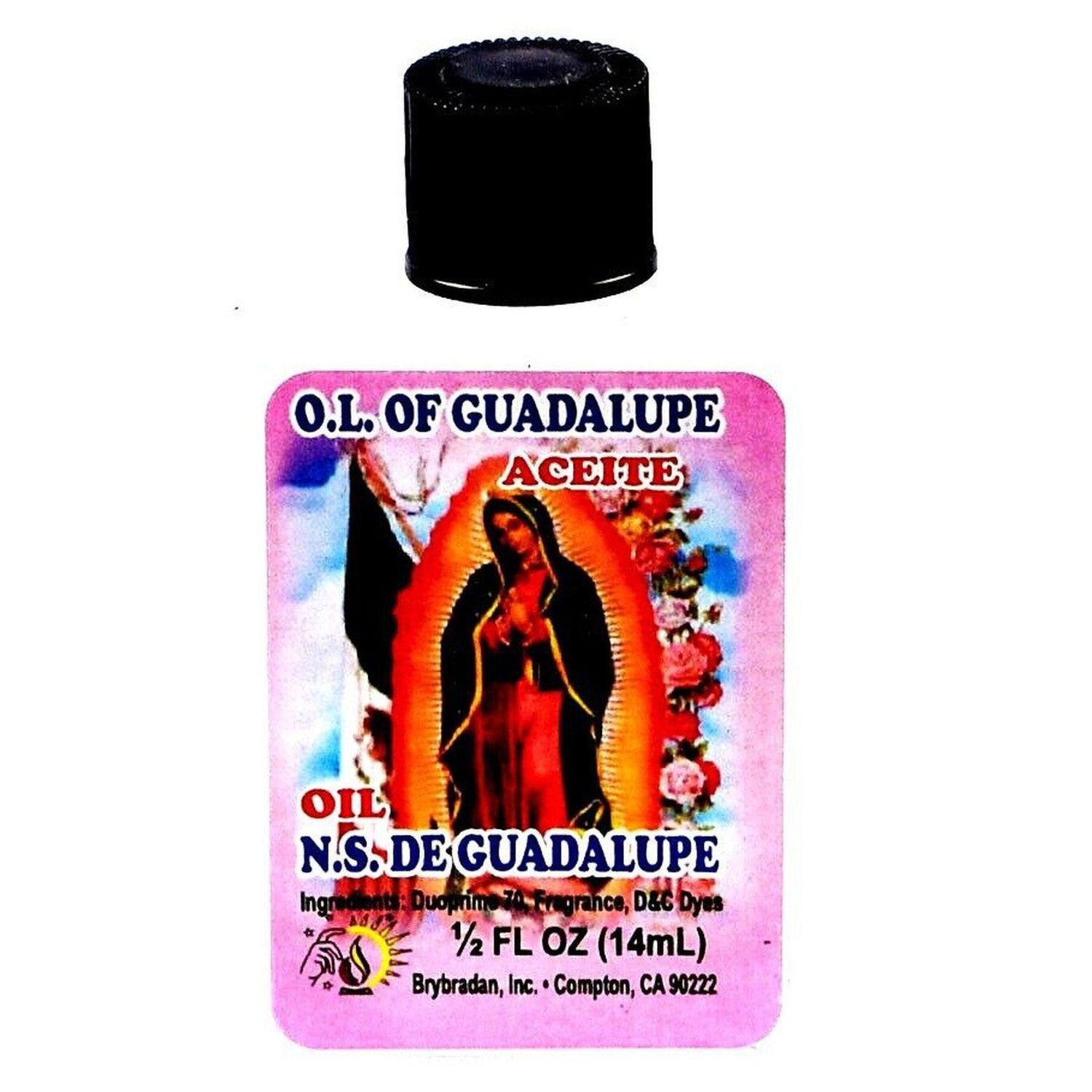 1/2 oz Brybradan Spiritual Oil - Our Lady of Guadalupe, SKU RM-287652, UPC 700317362791