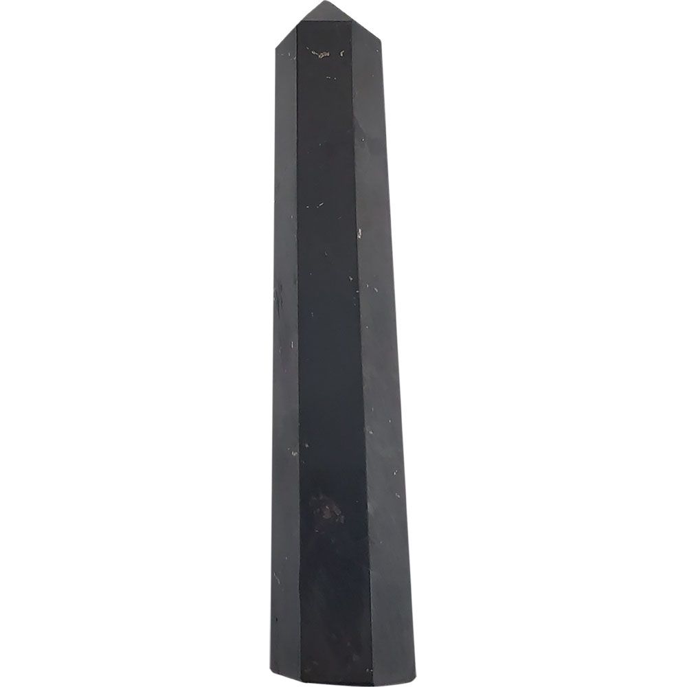 3-4&quot; Gemstone Obelisk - Shungite, SKU KH-76217, UPC 700317313366