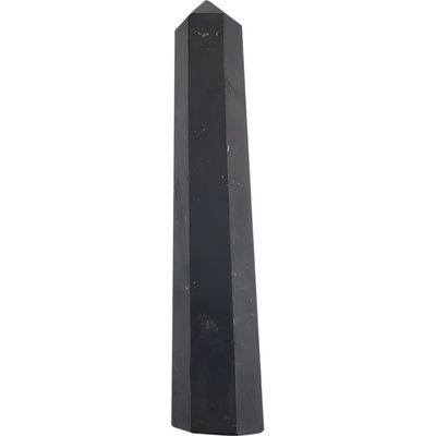 3-4&quot; Gemstone Obelisk - Shungite, SKU KH-76217, UPC 700317313366