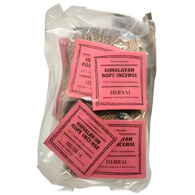 Tibetan Rope Incense with Burner - Herbal (20 Ropes), SKU T06-34-THHR-1, UPC 700317385400