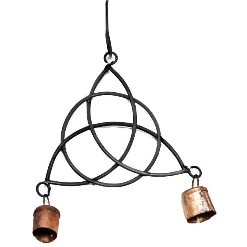 11&quot; Triquetra Iron Wind Chime, SKU F08-024-33024-1, UPC 700317378044