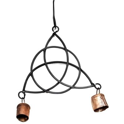 11&quot; Triquetra Iron Wind Chime, SKU F08-024-33024-1, UPC 700317378044