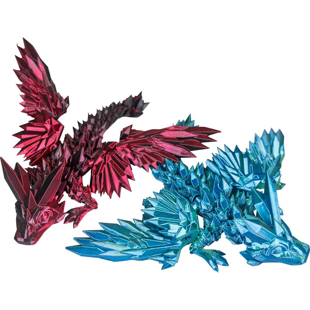 10&quot; Animal Fidget - Crystal Winged Dragon (Assorted Colors), SKU KH-33512, UPC 700317397458