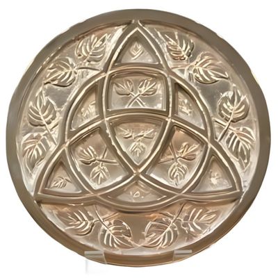 9&quot; Triquetra Silver Plated Solid Brass Altar Tile, SKU 549, UPC 700317307372