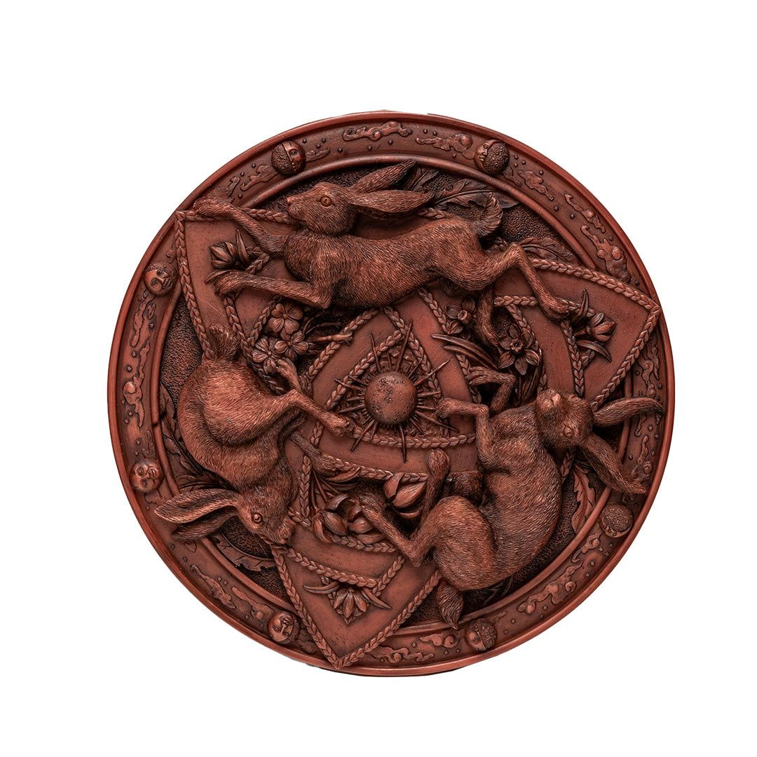10&quot; Hares Wall Plaque, SKU PG-16166, UPC 700317418863