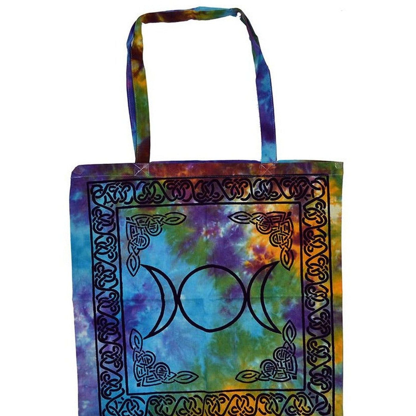 18&quot; x 18&quot; Triple Moon Tie Dye Tote Bag, SKU Z014-SC74-TGM, UPC 700317380382